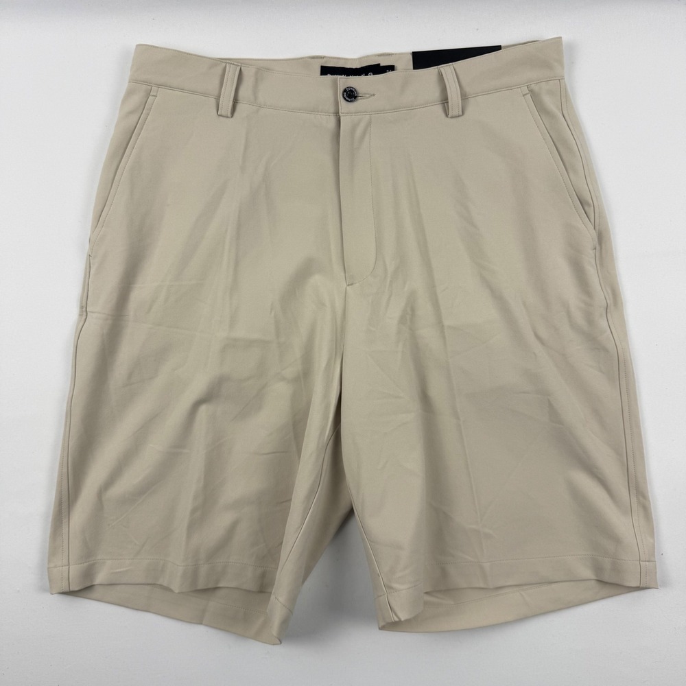 Dunning Golf Men Stretch Performance Shorts Khaki Size 34 New